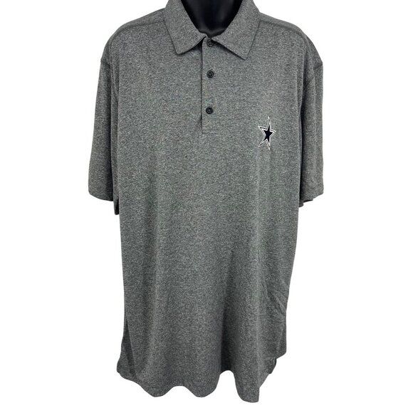 Dallas Cowboys Authentic Size Large L Gray Polo Shirt NFL Mirage Polo Men New - Picture 1 of 8
